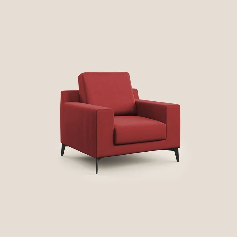 Prestige fauteuil moderne en microfibre détachable T11 rouge