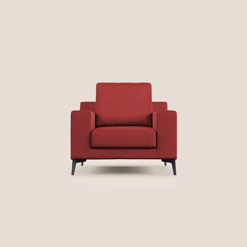 Prestige fauteuil moderne en microfibre détachable T11 rouge