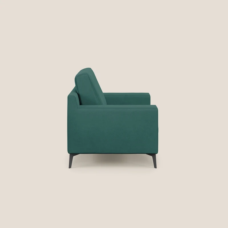 Prestige fauteuil moderne en microfibre détachable T11 bleu canard