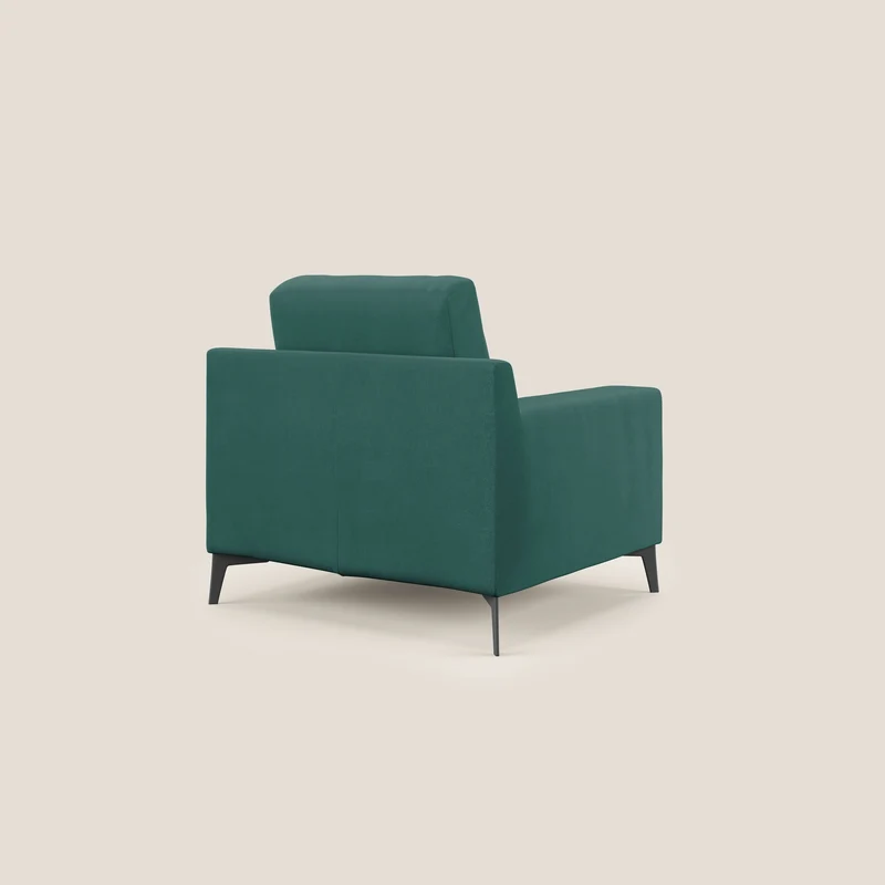 Prestige fauteuil moderne en microfibre détachable T11 bleu canard