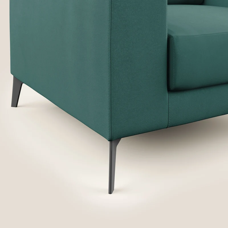Prestige fauteuil moderne en microfibre détachable T11 bleu canard