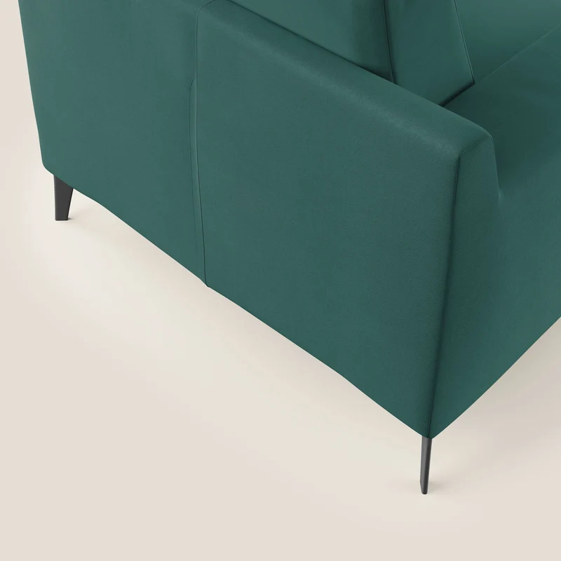 Prestige fauteuil moderne en microfibre détachable T11 bleu canard