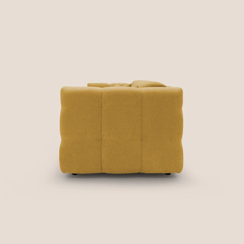 Tender Canapé convertible avec matelas H14 cm en bouclette imperméable T07 jaune