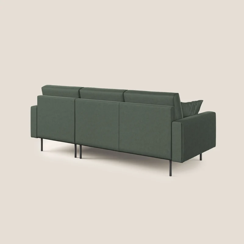 Arthur canapé d'angle moderne en velours doux imperméable T01 vert