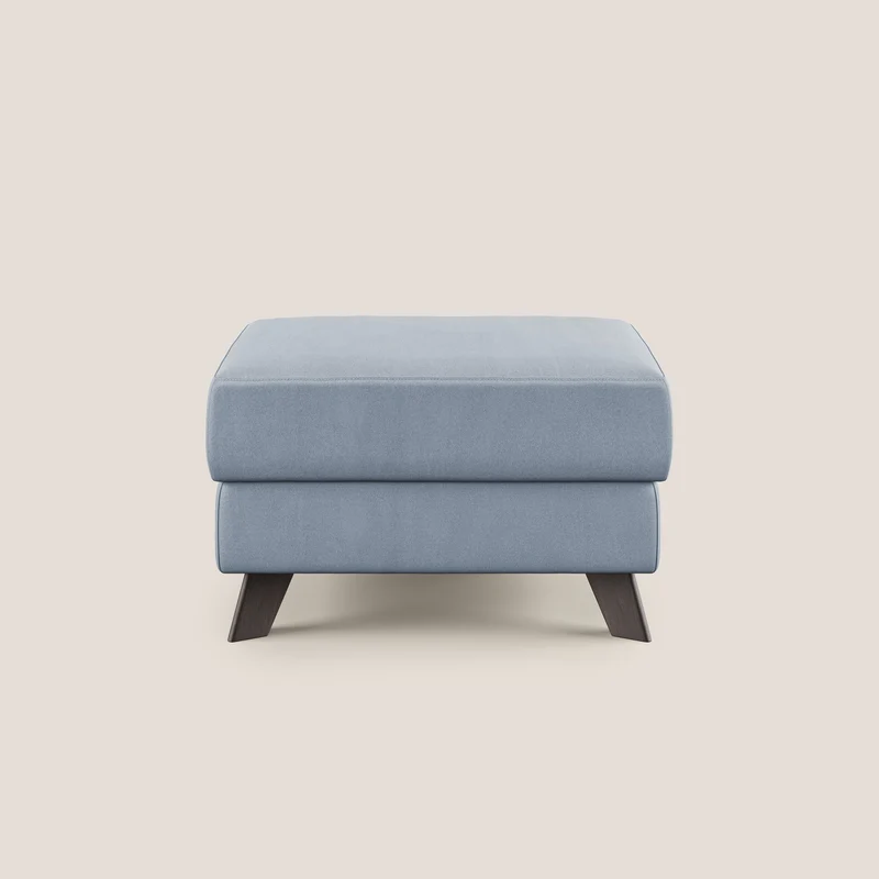 Moon Pouf coffre aux pieds hauts en microfibre imperméable T11 sucre glace