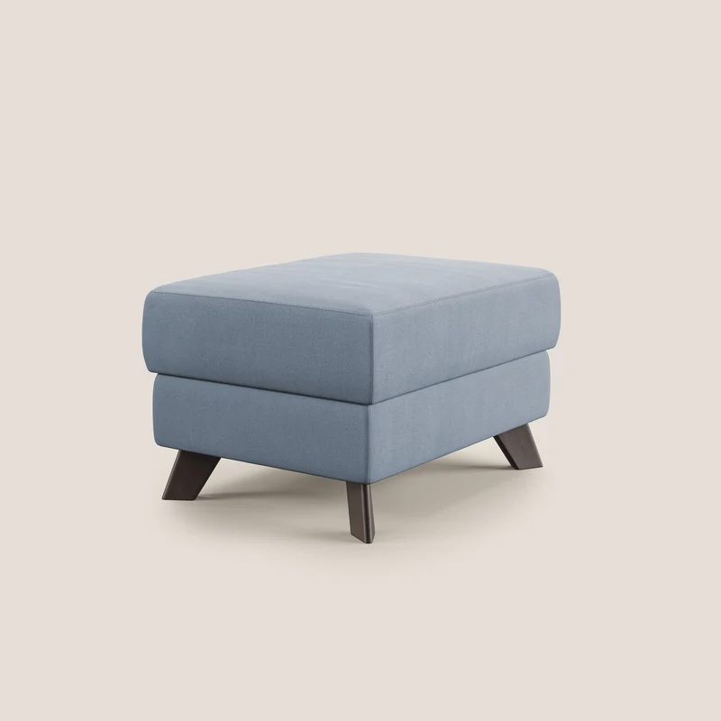Moon Pouf coffre aux pieds hauts en microfibre imperméable T11 sucre glace