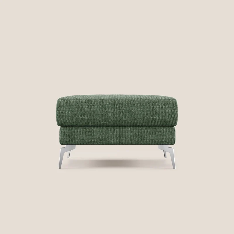 Star Pouf avec pieds hauts en tissu imperméable doux entrelacé T06 vert