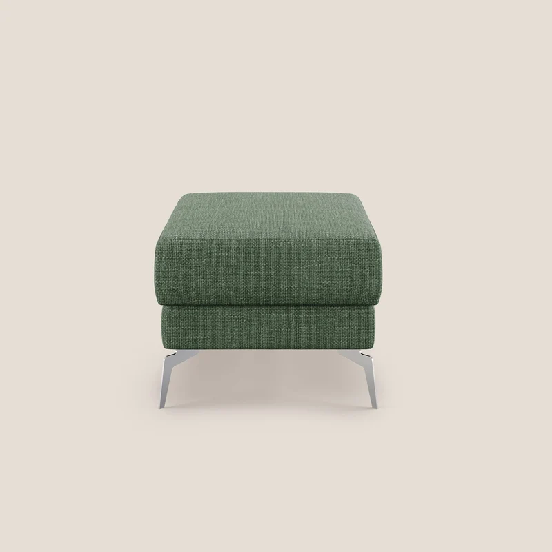 Star Pouf avec pieds hauts en tissu imperméable doux entrelacé T06 vert
