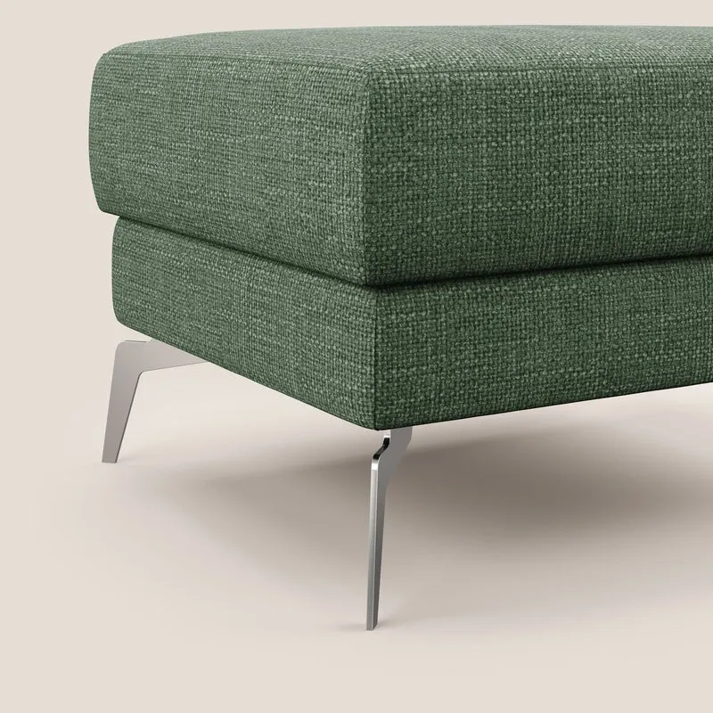 Star Pouf avec pieds hauts en tissu imperméable doux entrelacé T06 vert