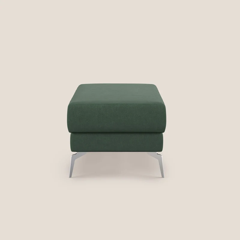 Star Pouf avec pieds hauts en microfibre imperméable T11 vert