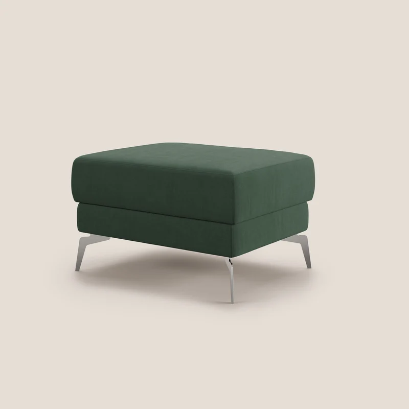 Star Pouf avec pieds hauts en microfibre imperméable T11 vert