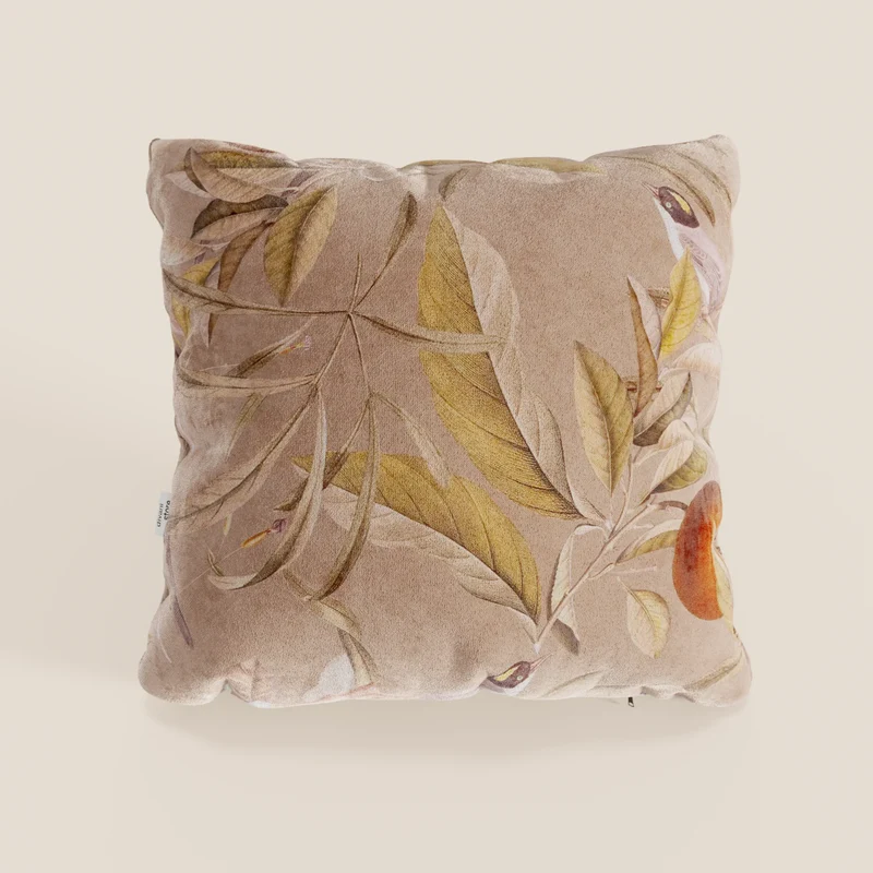 Lemon collection élégante de coussins à motifs en velours imperméable saumon