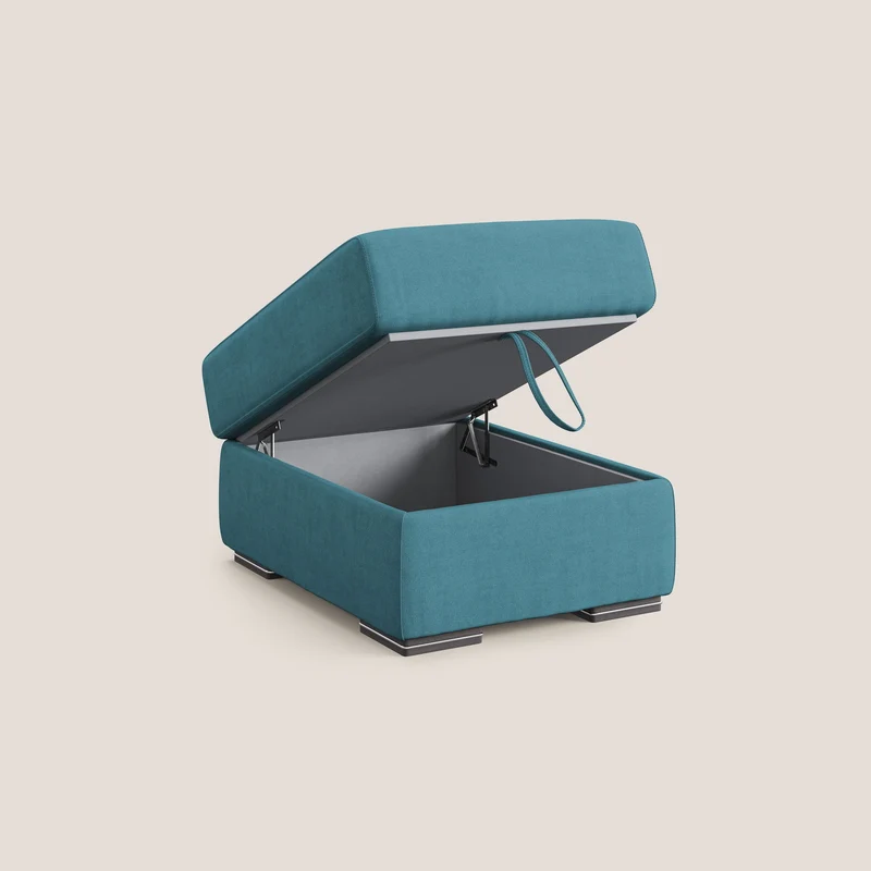 Sun pouf coffre en tissu imperméable T02 bleu ciel