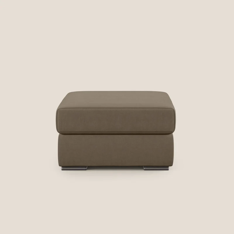 Sun pouf coffre en microfibre détachable T11 marron