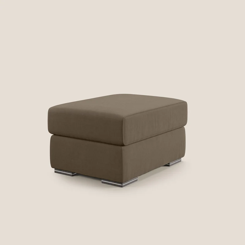Sun pouf coffre en microfibre détachable T11 marron