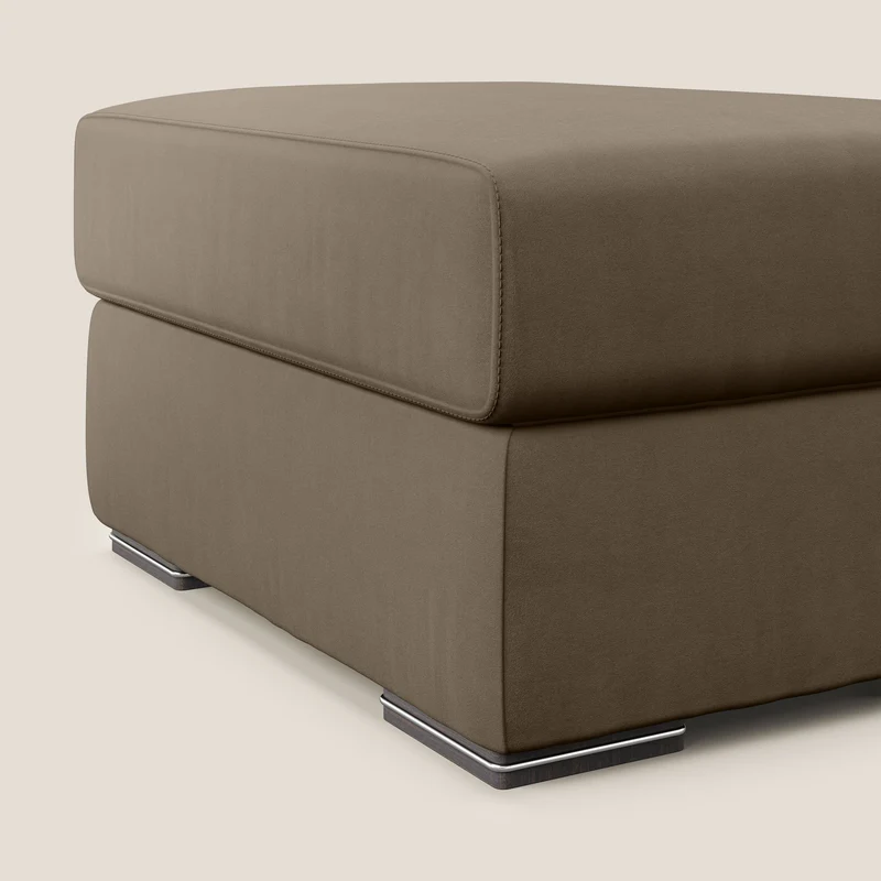 Sun pouf coffre en microfibre détachable T11 marron