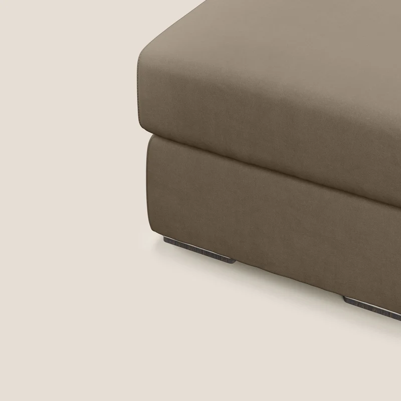 Sun pouf coffre en microfibre détachable T11 marron