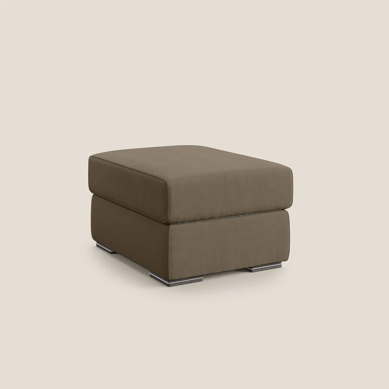 Sun pouf coffre en microfibre détachable T11 marron