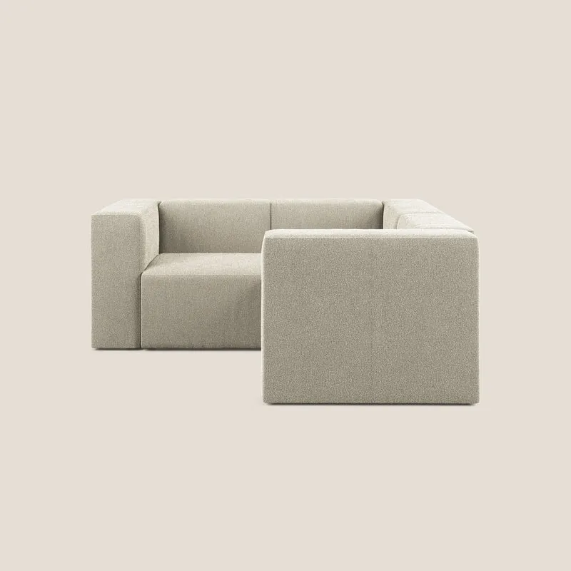 Nettuno canapé d'angle reversible modulable en bouclette douce T07 beige