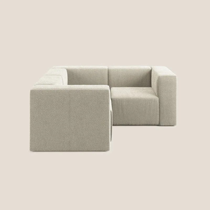 Nettuno canapé d'angle reversible modulable en bouclette douce T07 beige