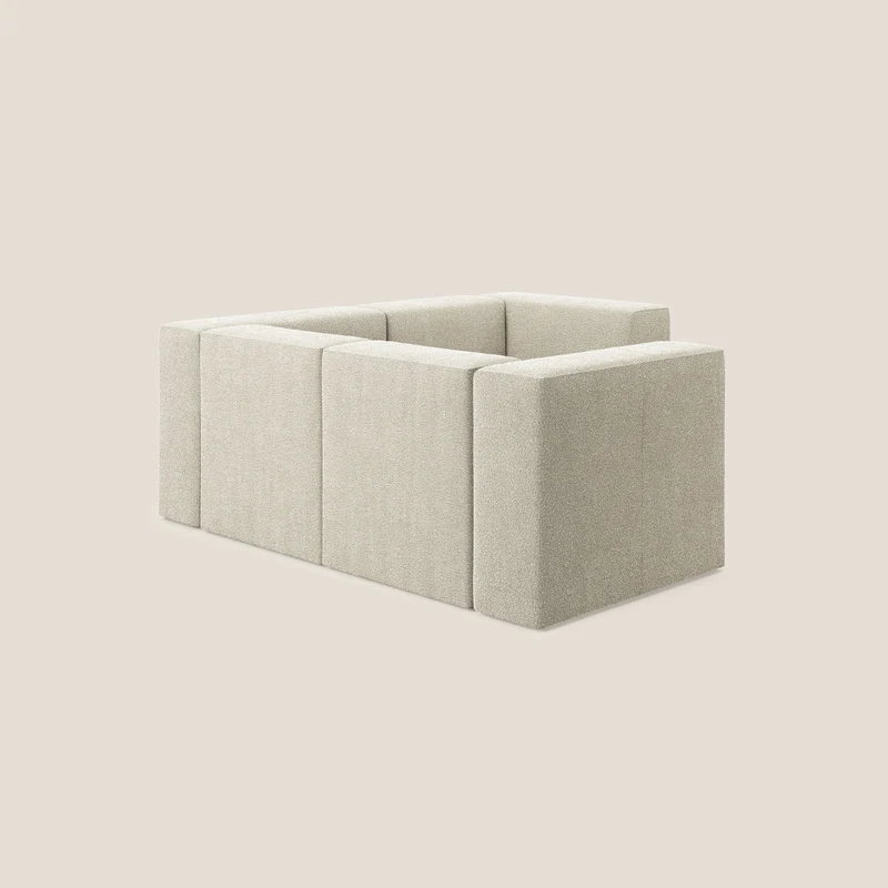 Nettuno canapé d'angle reversible modulable en bouclette douce T07 beige