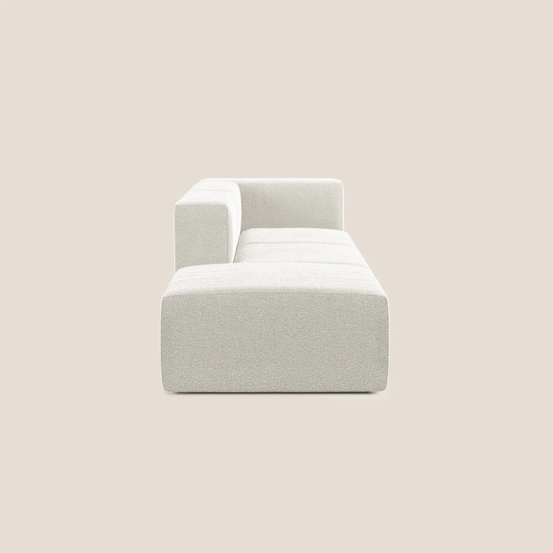 Nettuno canapé moderne modulable en bouclette douce T07 blanc