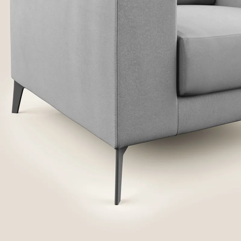 Prestige petite chaise moderne en microfibre détachable T11 grise