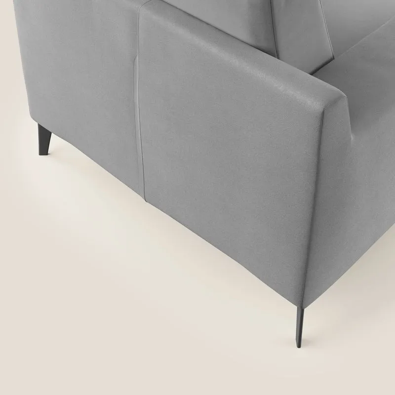 Prestige petite chaise moderne en microfibre détachable T11 grise