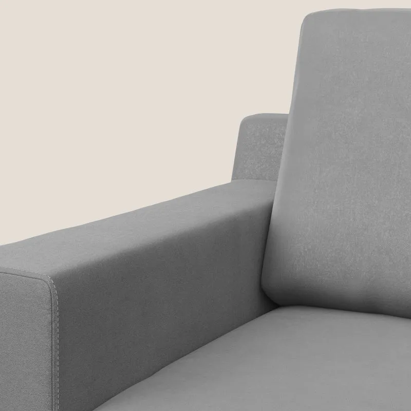 Prestige petite chaise moderne en microfibre détachable T11 grise