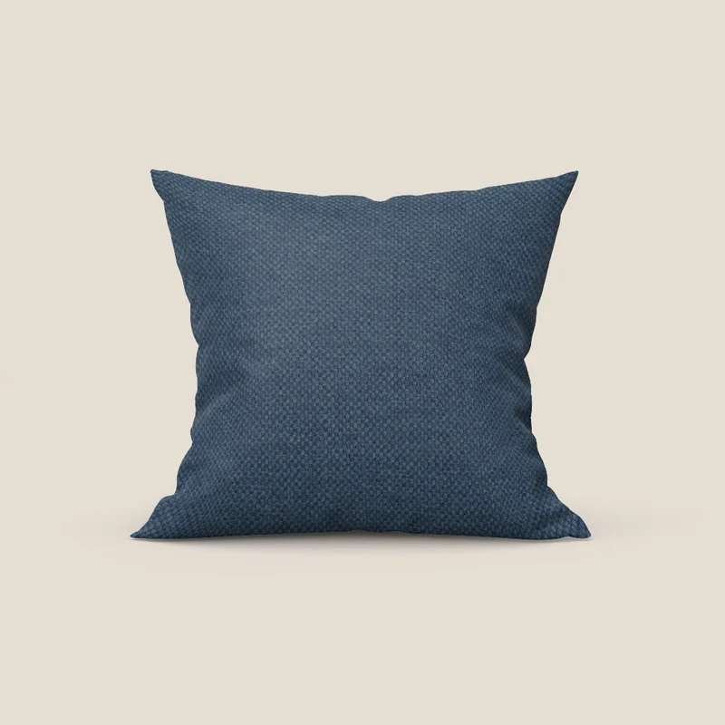 Tauro coussin disponible en plusieurs couleurs en tissu mélangé coton détachable T18 bleu