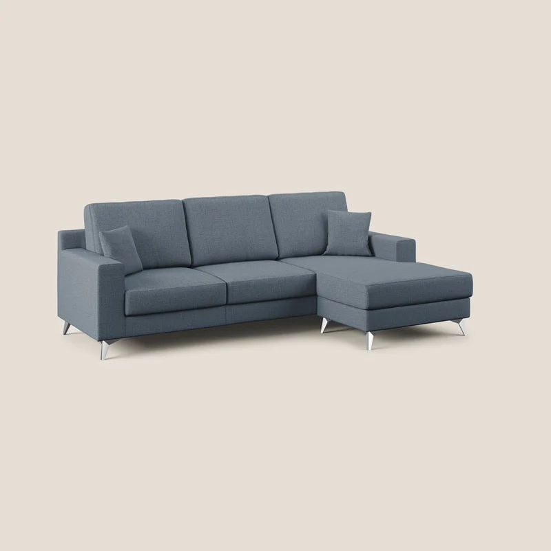 Michael Canapé d'angle REVERSIBLE en tissu imperméable T03 bleu