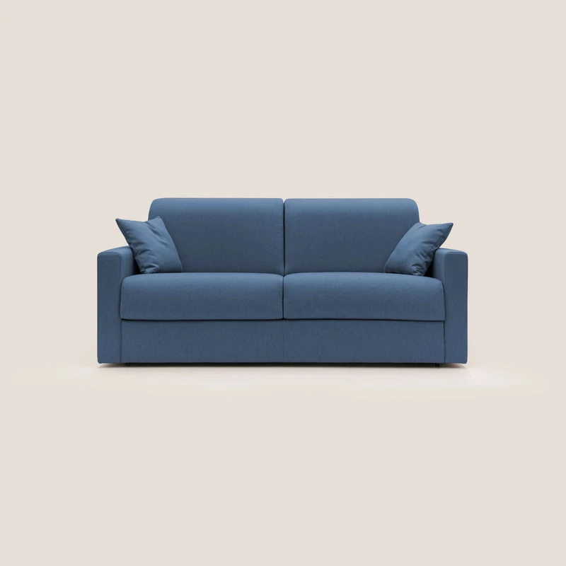 Chris Canapé convertible en tissu imperméable T13 bleu