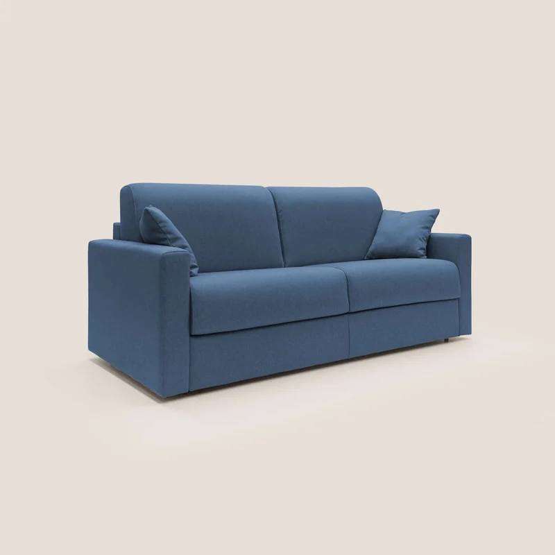Chris Canapé convertible en tissu imperméable T13 bleu