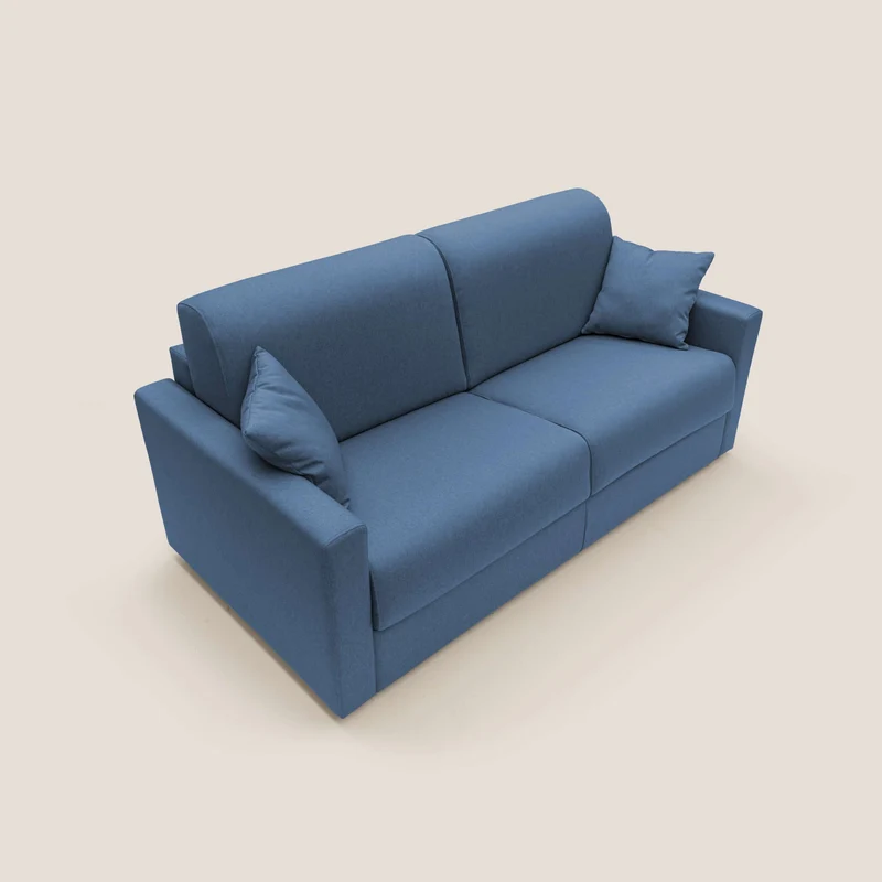 Chris Canapé convertible en tissu imperméable T13 bleu