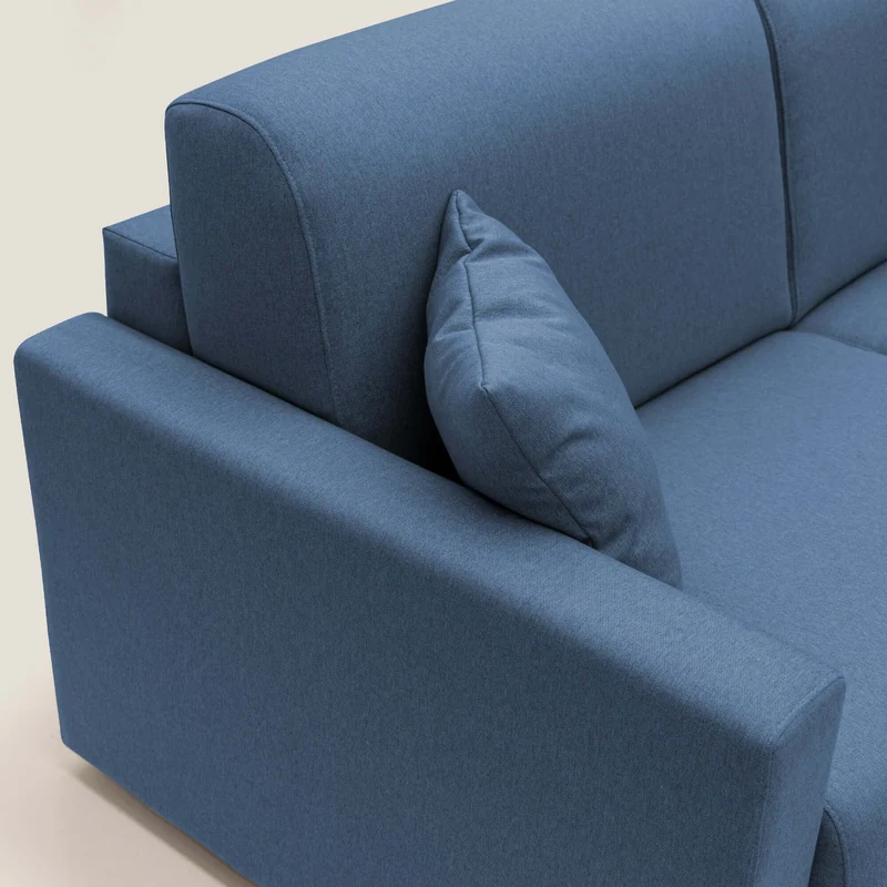 Chris Canapé convertible en tissu imperméable T13 bleu
