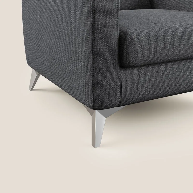 Orione fauteuil en tissu doux imperméable entrelacé T06 anthracite