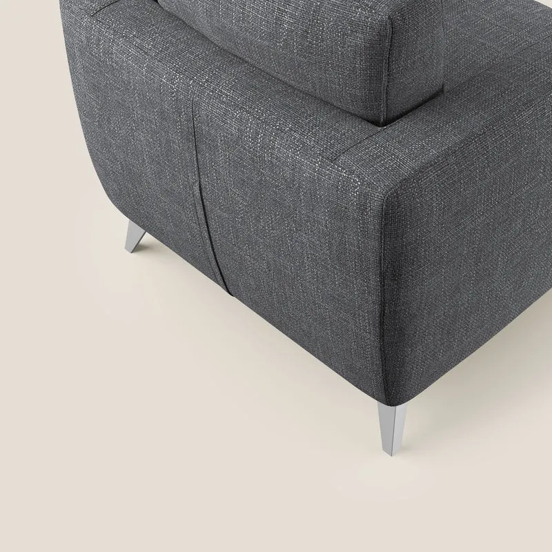Orione fauteuil en tissu doux imperméable entrelacé T06 anthracite