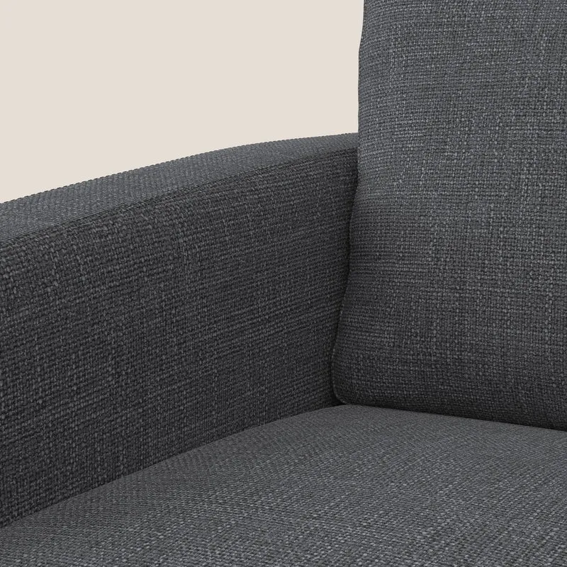 Orione fauteuil en tissu doux imperméable entrelacé T06 anthracite