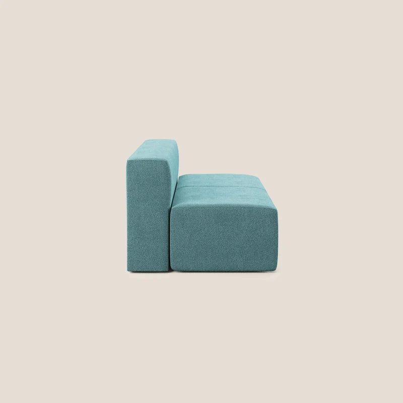 Nettuno module central maxi en bouclette douce T07 bleu ciel