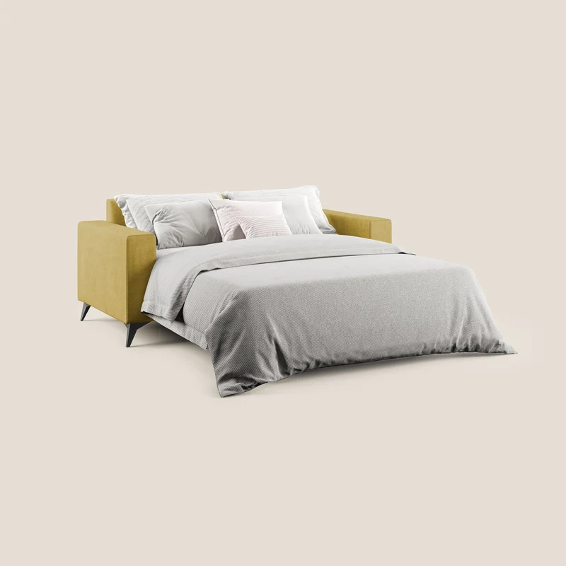 Pegaso canapé convertible avec têtières inclinables en tissu doux imperméable T02 jaune