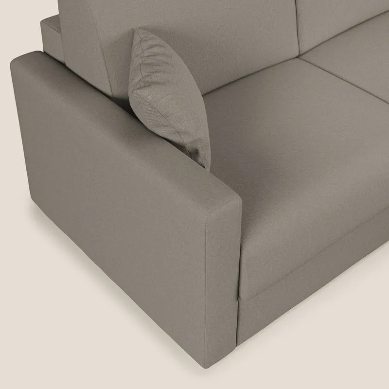 Chris Canapé d'angle 5 places en tissu imperméable T13 Taupe tortora