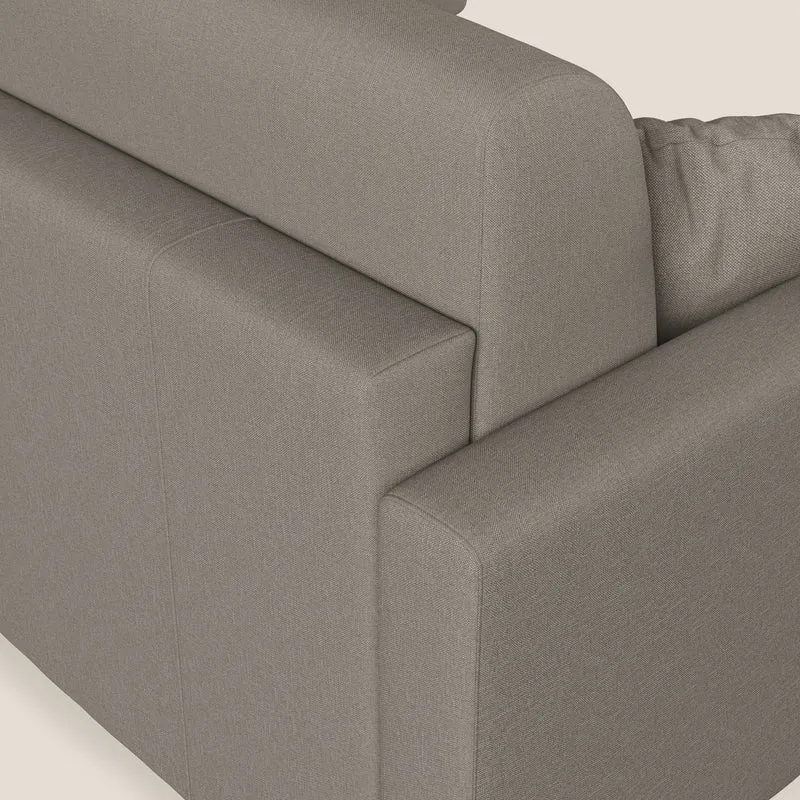 Chris Canapé d'angle 5 places en tissu imperméable T13 Taupe tortora