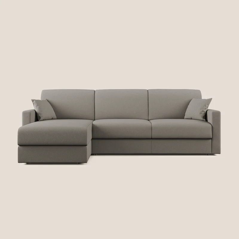 Chris Canapé d'angle 5 places en tissu imperméable T13 Taupe tortora