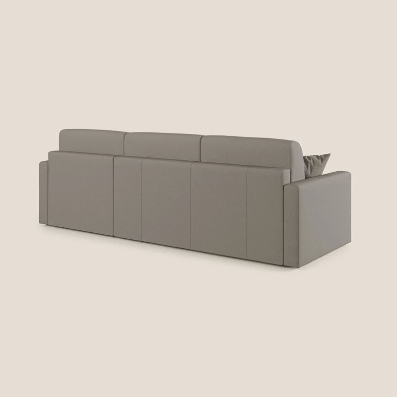Chris Canapé d'angle 5 places en tissu imperméable T13 Taupe tortora