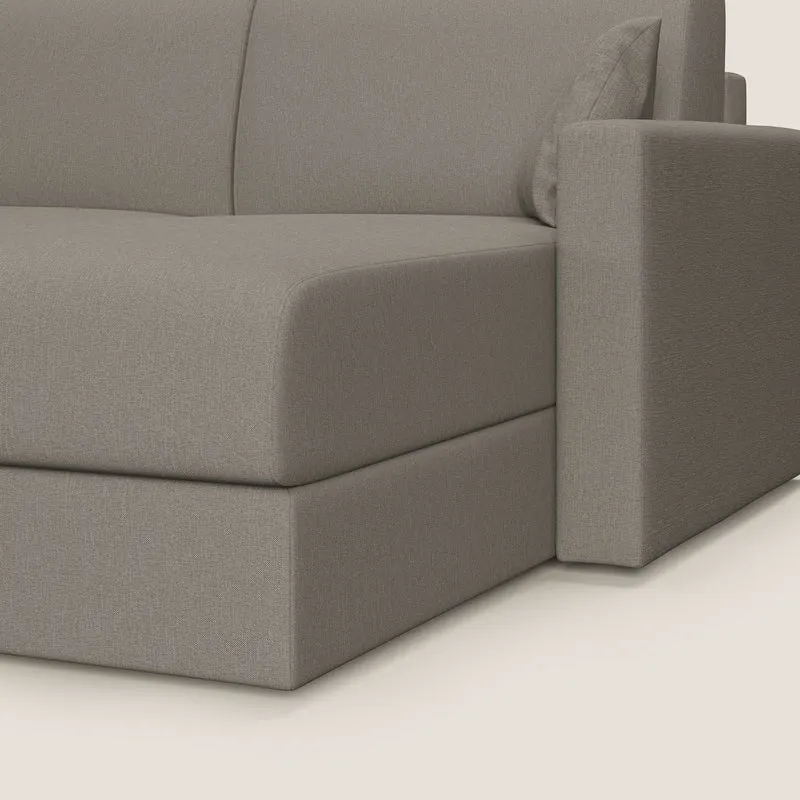 Chris Canapé d'angle 5 places en tissu imperméable T13 Taupe tortora