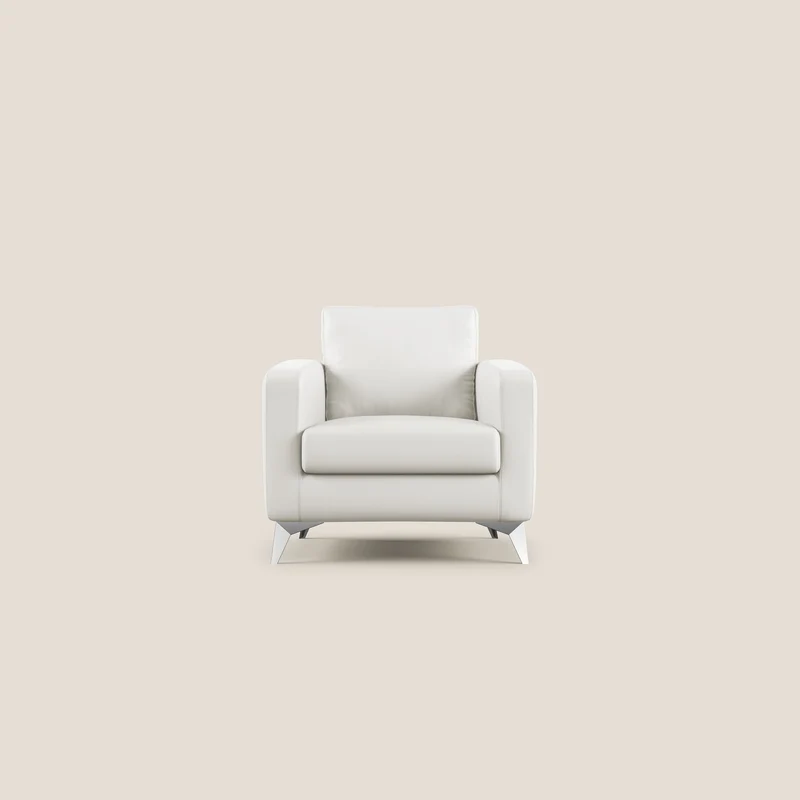 Orione fauteuil en simili cuir imperméable T04 blanc