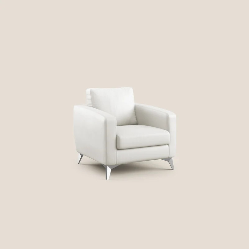 Orione fauteuil en simili cuir imperméable T04 blanc