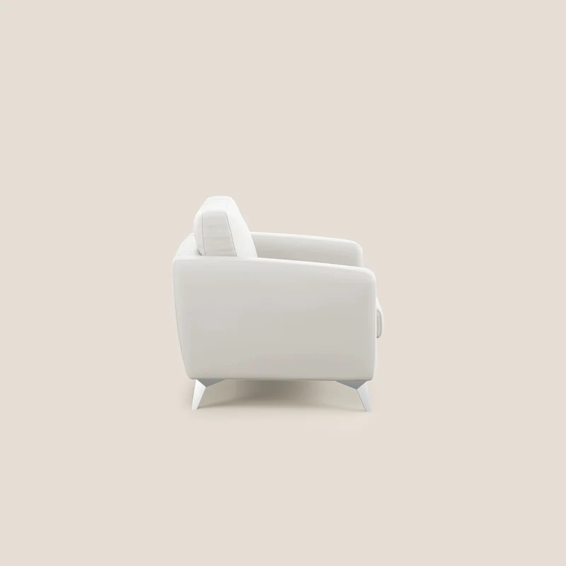 Orione fauteuil en simili cuir imperméable T04 blanc