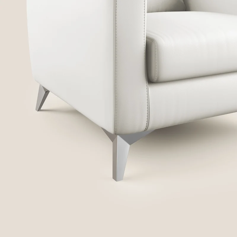 Orione fauteuil en simili cuir imperméable T04 blanc