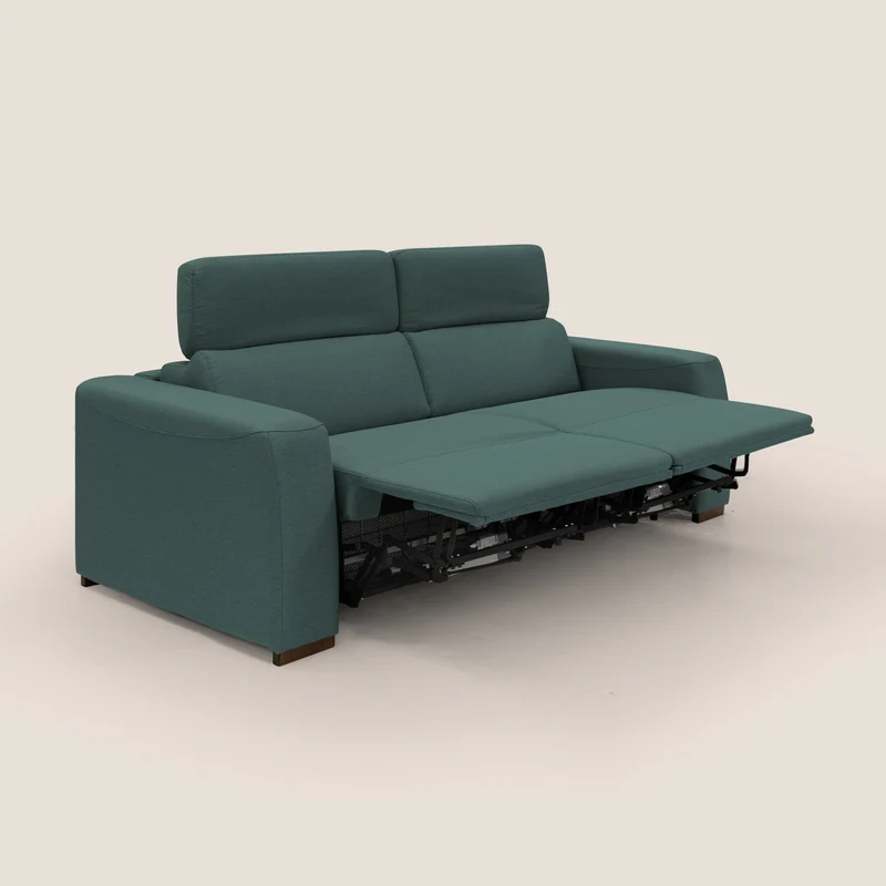 Poseidon canapé lit convertible + RELAX électrique en tissu imperméable détachable T05 vert